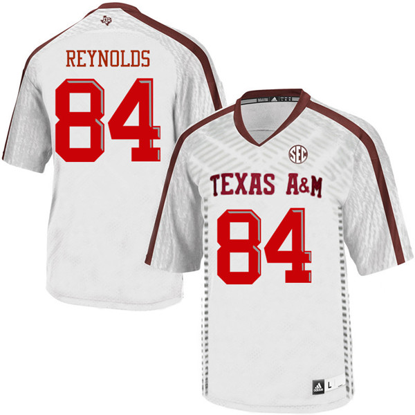 Men #84 Moses Reynolds Texas Aggies College Football Jerseys Sale-White